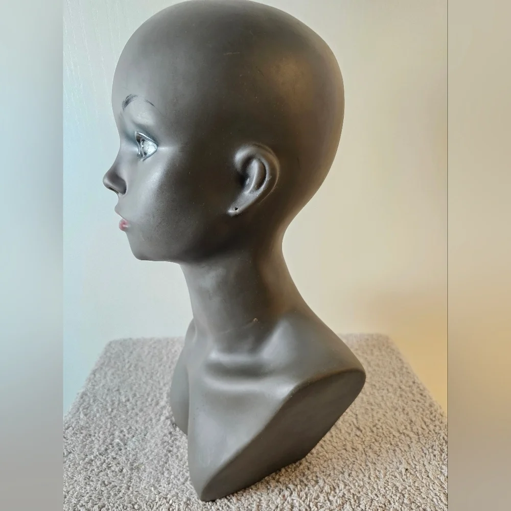 Mannequin Head With Bust For Wigs and Display Jewelry Ears Pierced - Picture 3 of 7